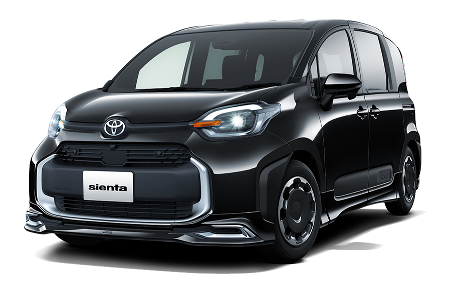 [MODELLISTA] BRIGHT TECH ELEGANCE (フロント / リア / サイド3点（2点）セット) 黒 フロント画像