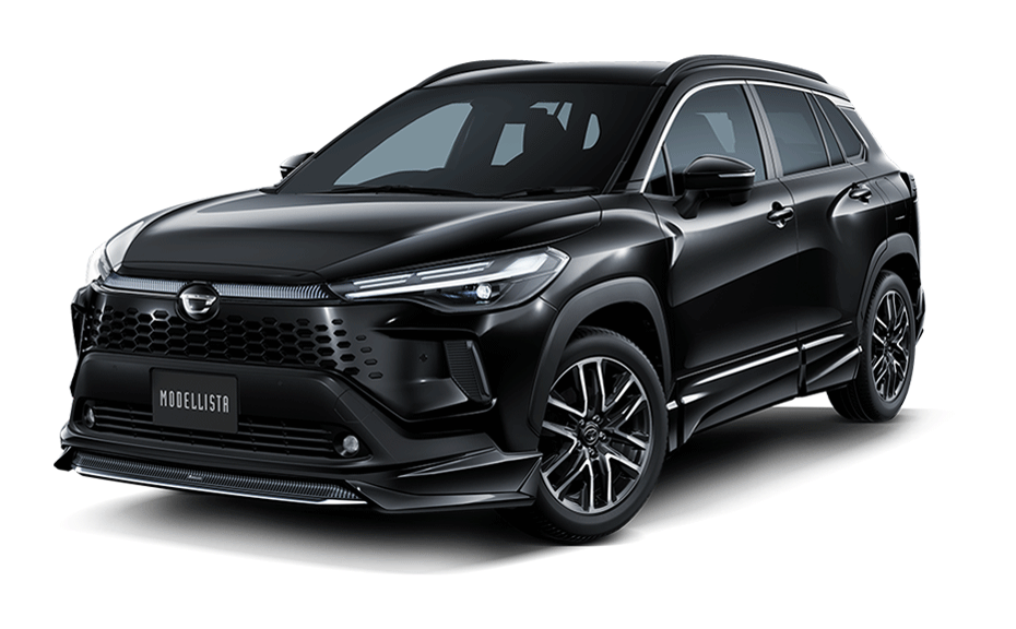 [MODELLISTA] MODELLISTA TECH ELEGANT STYLE (フロント / リア / サイド3点（2点）セット) 黒 フロント画像